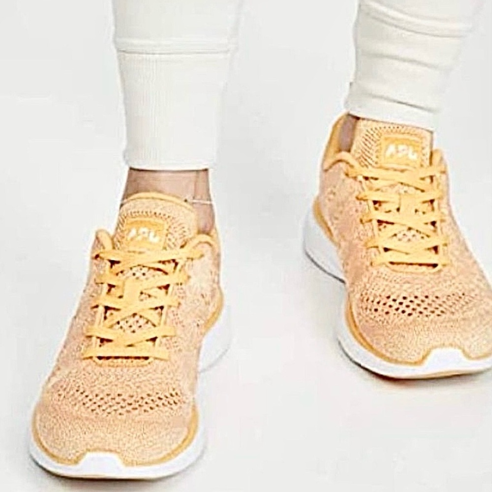 APL TechLoom Pro Sneakers - Golden Sun and White